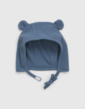 Gap Baby First Favorites TinyRib Bear Hat blue