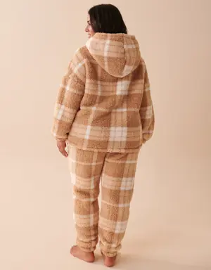 Plaid Sherpa PJ Set