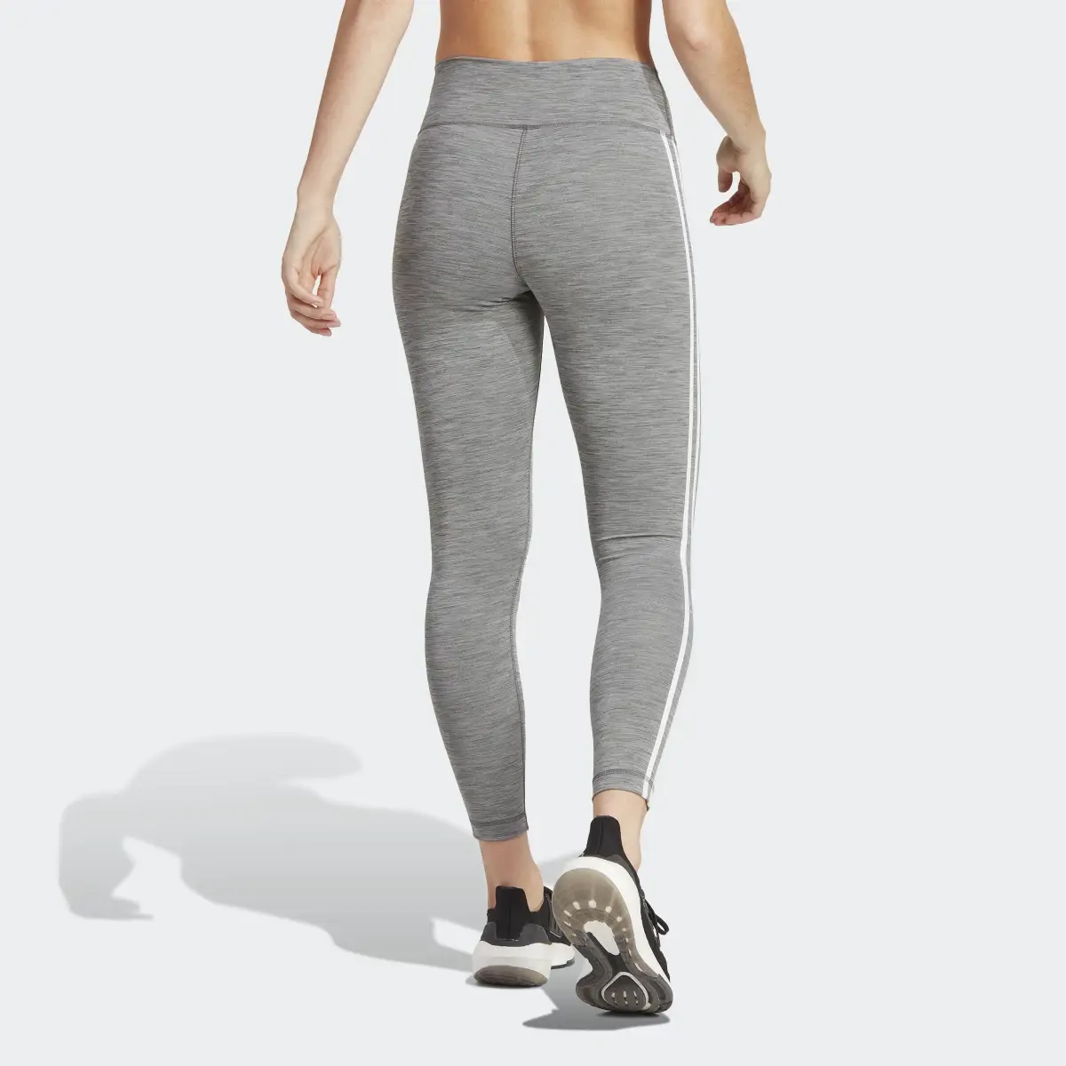 Adidas Train Essentials 3-Stripes High-Waisted 7/8 Leggings. 2