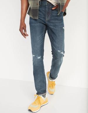 Skinny Built-In Flex Ripped Jeans for Men blue