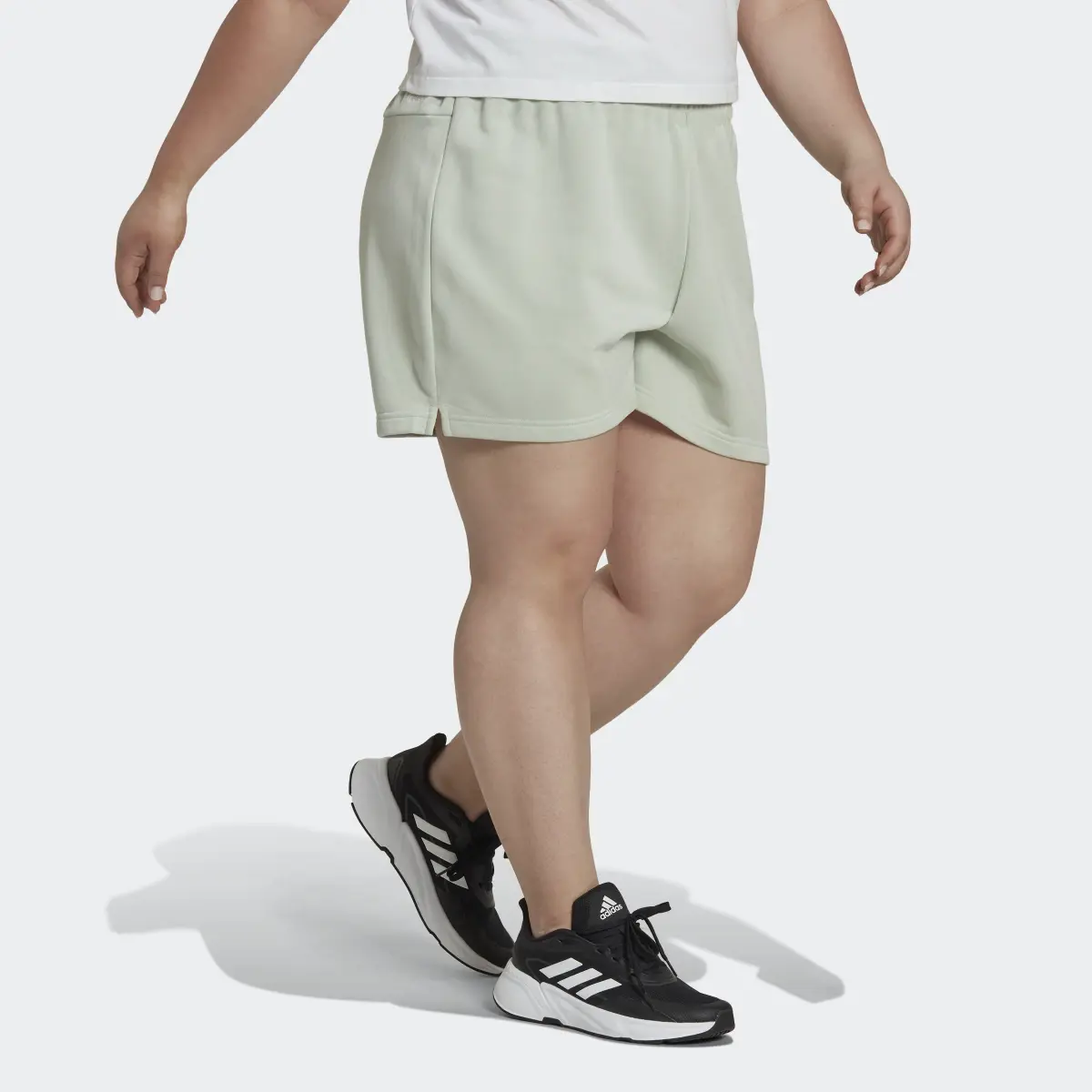 Adidas Essentials Slim Logo Shorts (Plus Size). 3