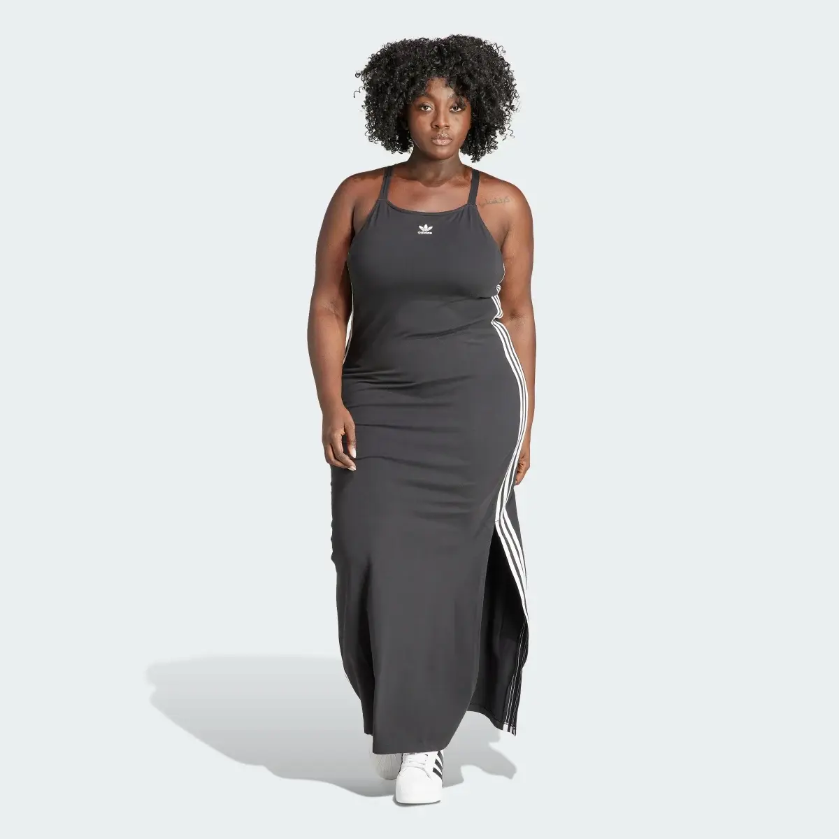 Adidas 3-Stripes Maxi Dress (Plus Size). 2