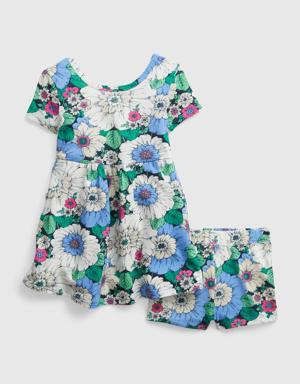 Toddler 100% Organic Cotton Mix & Match Two-Piece Outfit Set multi