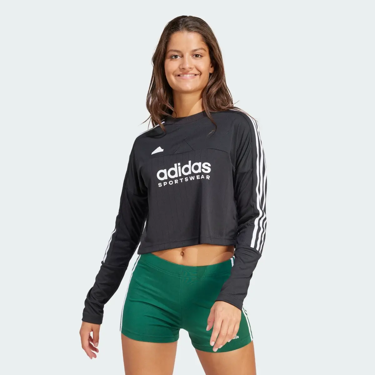 Adidas Tiro 3-Stripes Long Sleeve Tee. 2