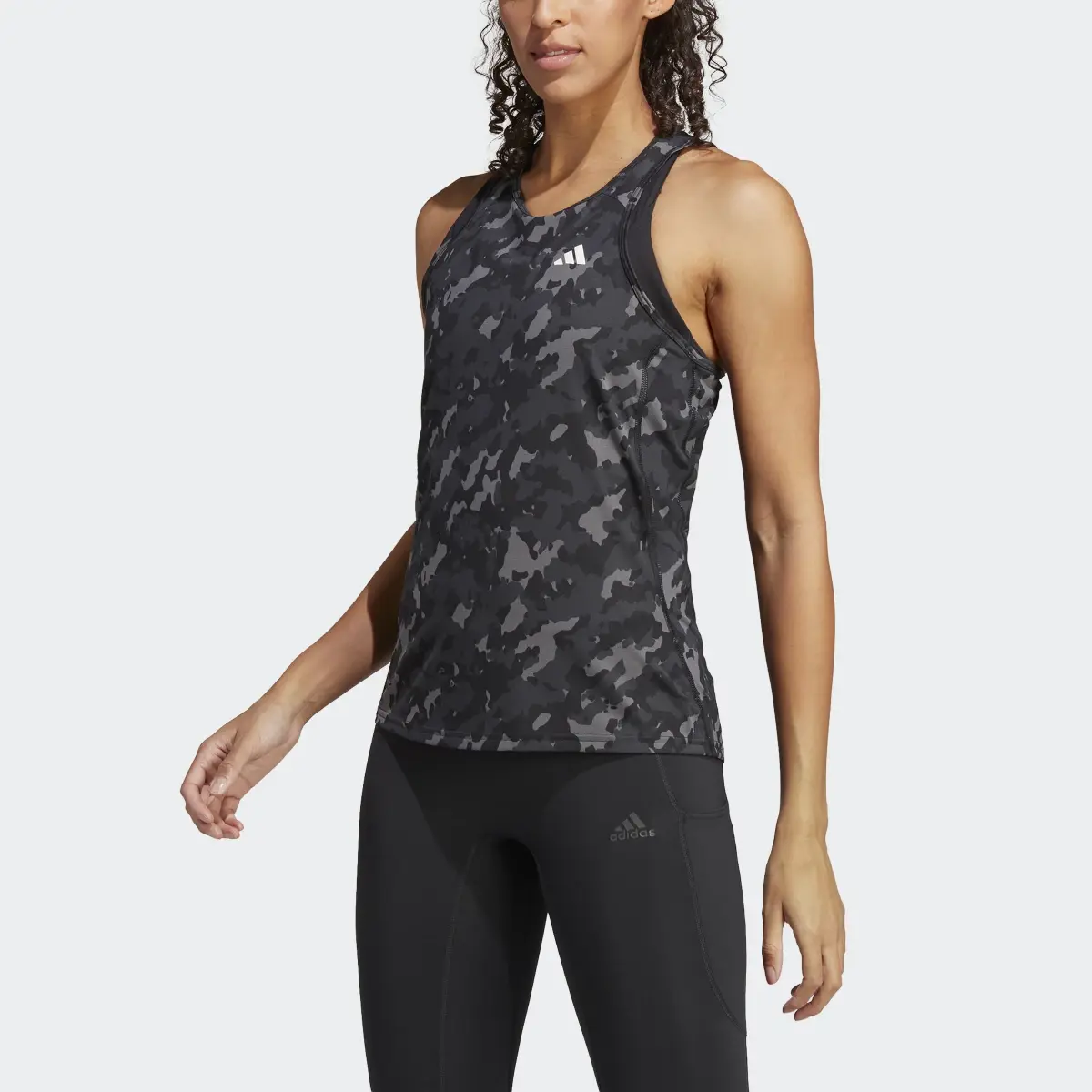 Adidas Own the Run Camo Running Tank Top. 1