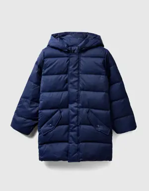 padded jacket with removable hood