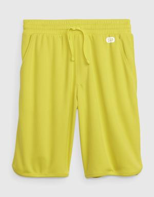 Fit Kids Recycled Mesh Pull-On Shorts yellow