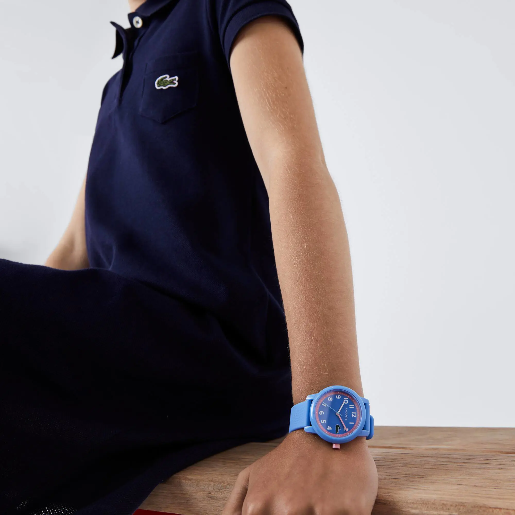 Lacoste Kids’ Lacoste.12.12 Blue Silicone Strap Watch. 1