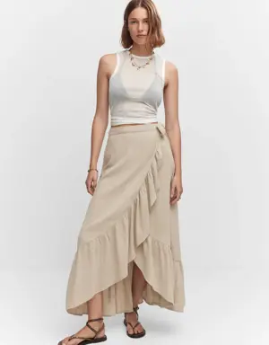 Textured criss-cross skirt