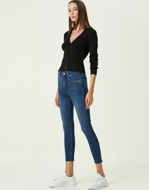 Nina Mavi Crop Skinny Jean Pantolon