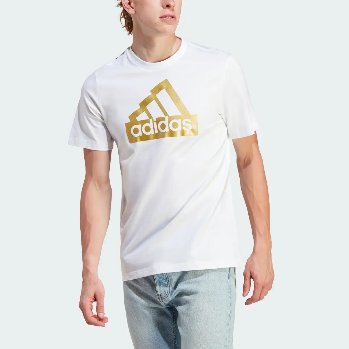 Adidas Sportswear Future Icons Metallic Tee. 1