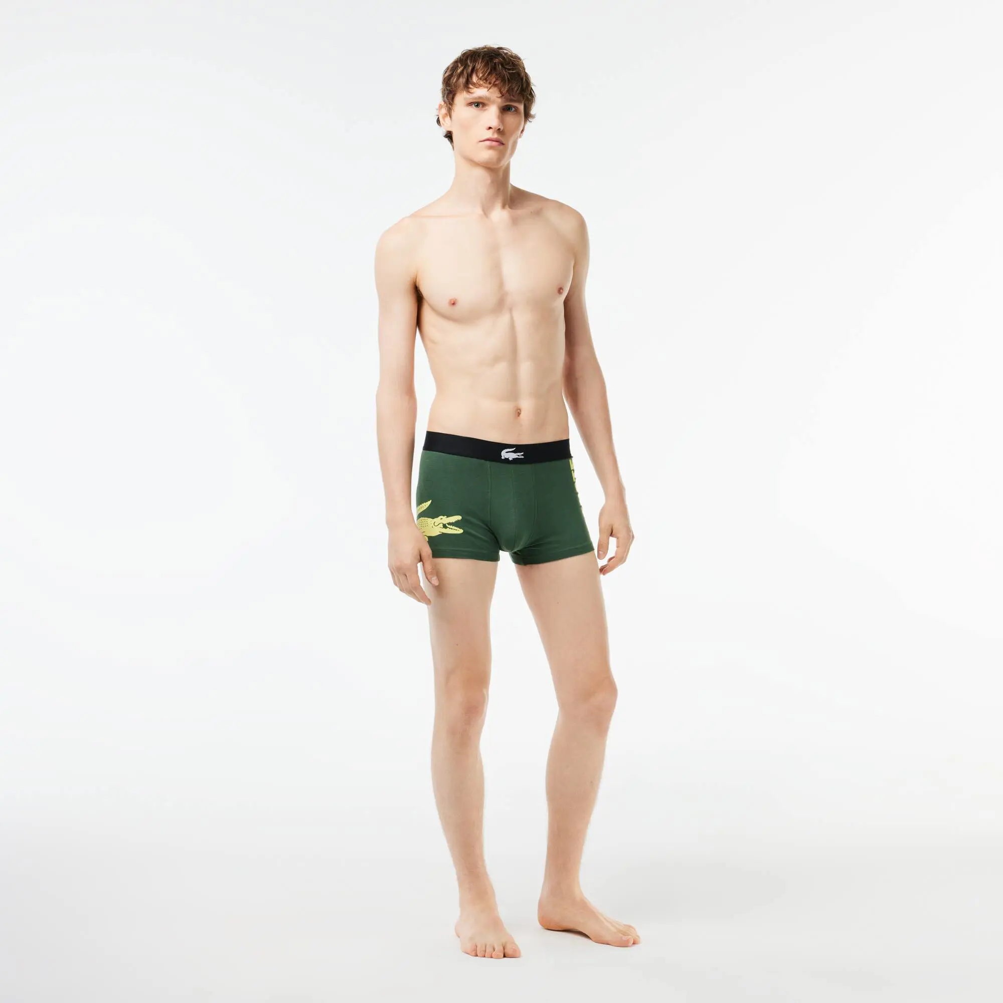 Lacoste Men’s Mismatched Stretch Cotton Trunk 3-Pack. 1