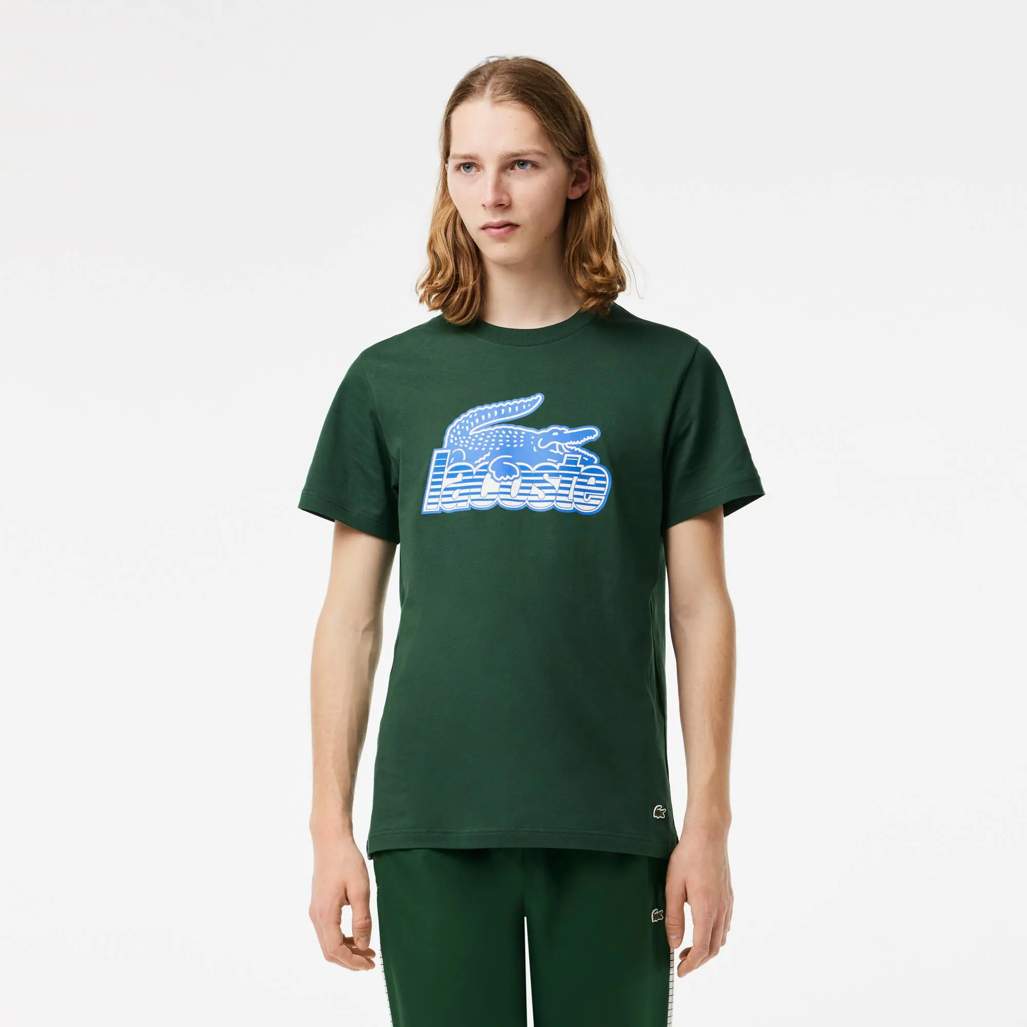 Lacoste T-shirt com estampado de jersey de algodão Lacoste para homem. 1