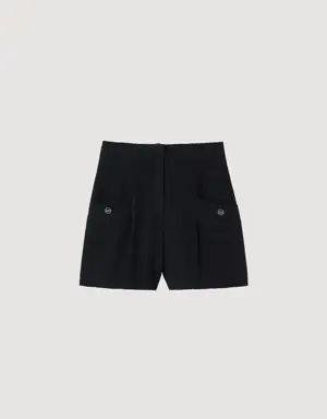 Tweed high-waisted shorts Login to add to Wish list