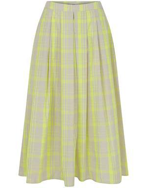 Pleated Check Patterned Skirt