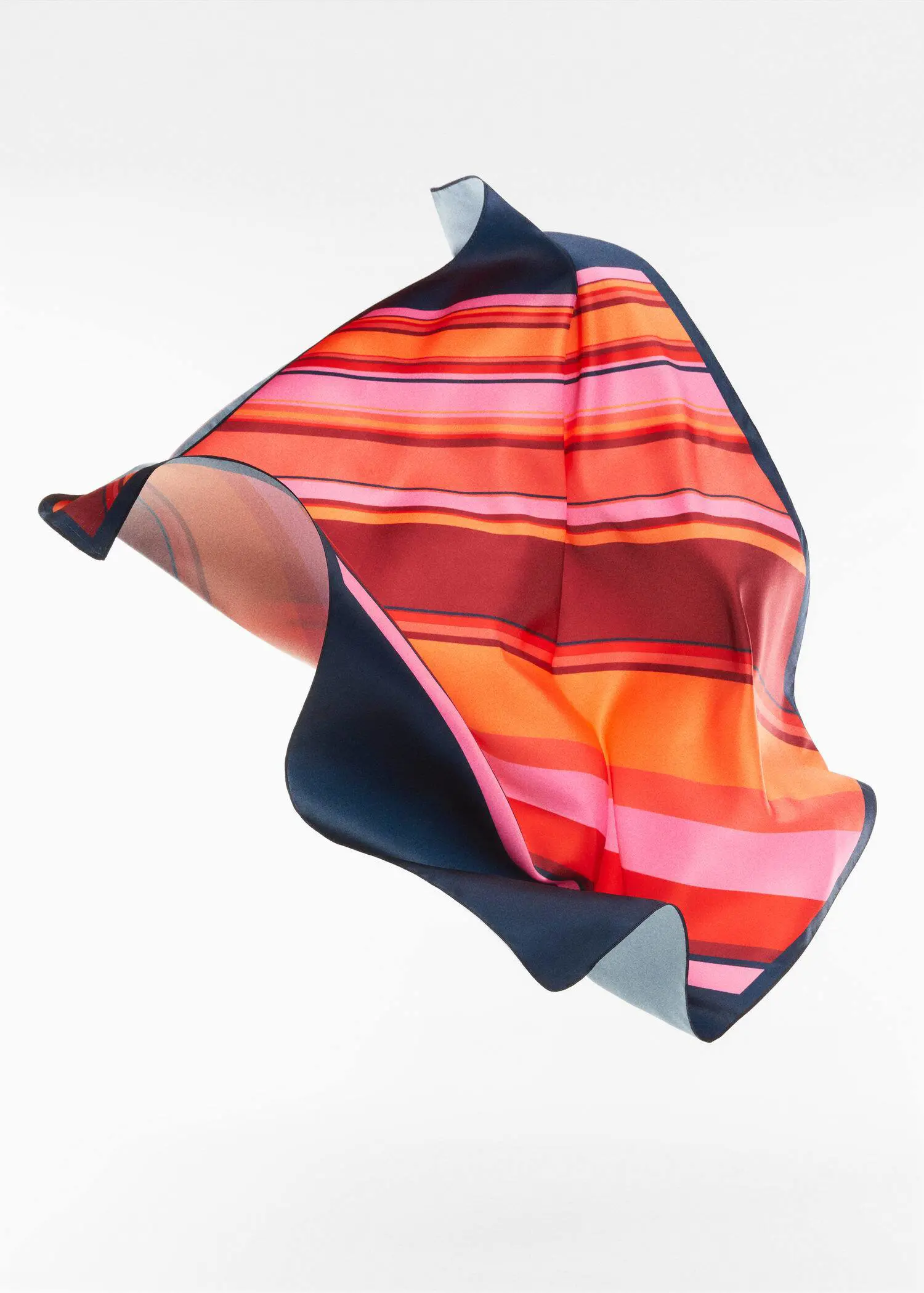 Mango Multi-coloured striped scarf. 3
