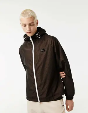 Men's Hooded Check Twill Jacket
