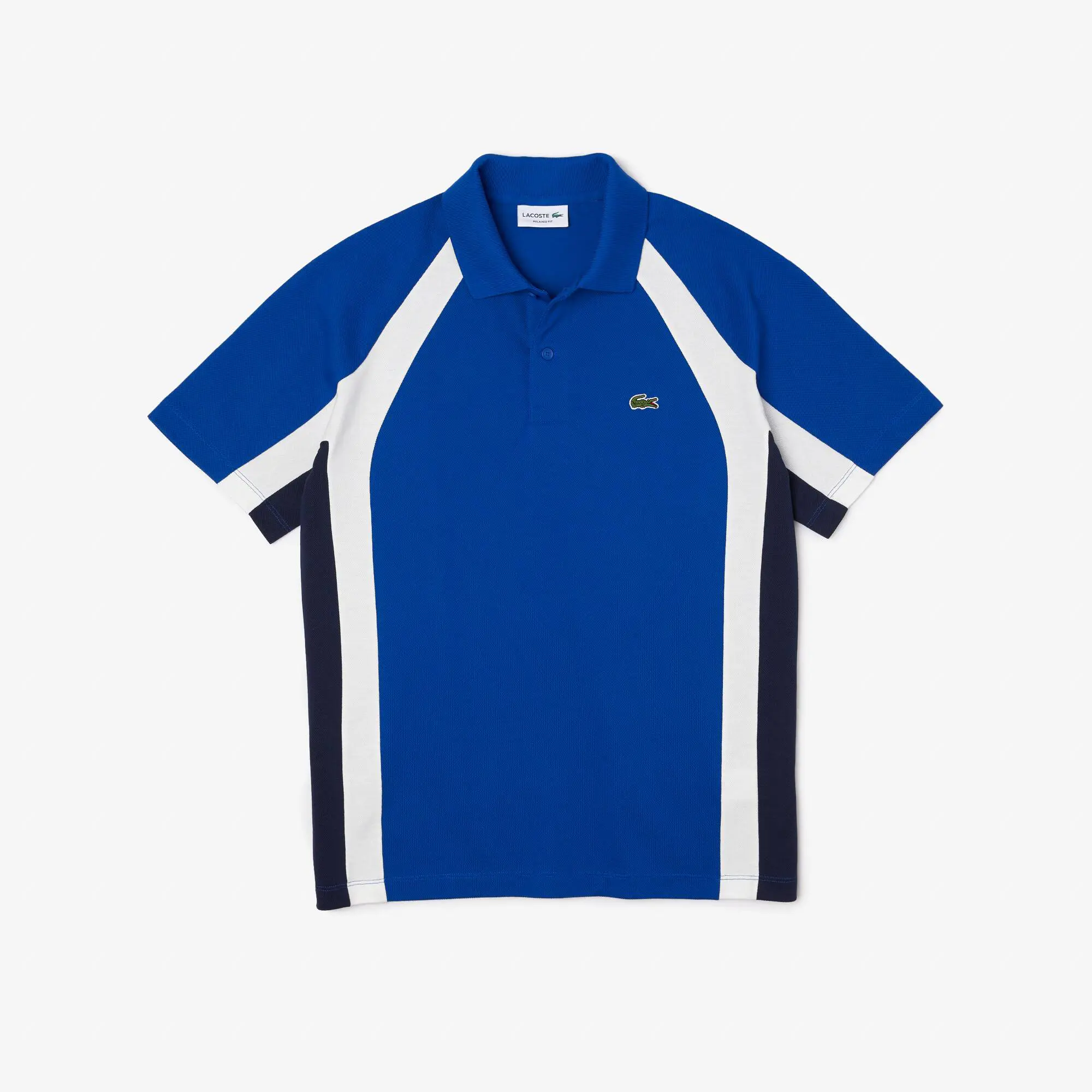 Lacoste Men’s Lacoste Cotton Mini-Piqué Colourblock Polo Shirt. 1