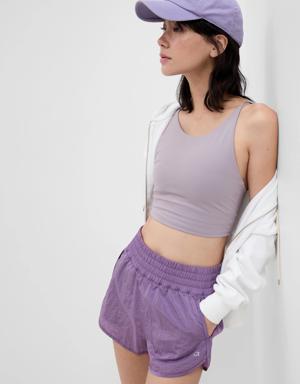 Gap Fit Recycled High Rise Running Shorts purple