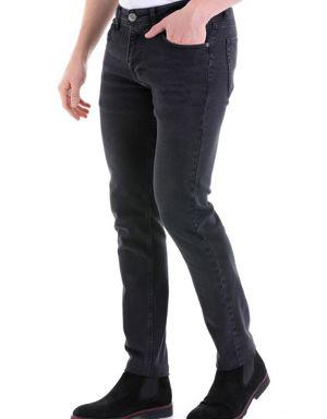 Antrasit Slim Fit Basic 5 Cep Düşük Bel Kot Pantolon