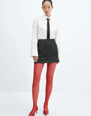 Marbled tweed skirt