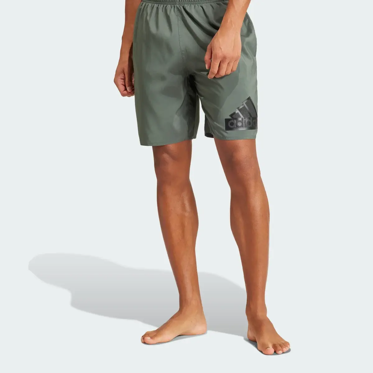 Adidas Logo CLX Swim Shorts. 1