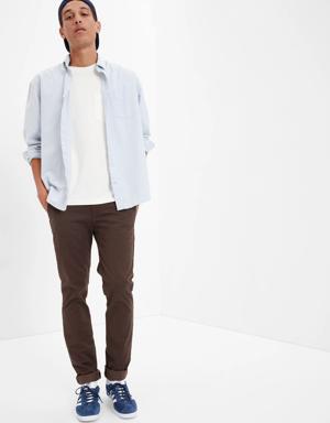Modern Khakis in Skinny Fit with GapFlex brown