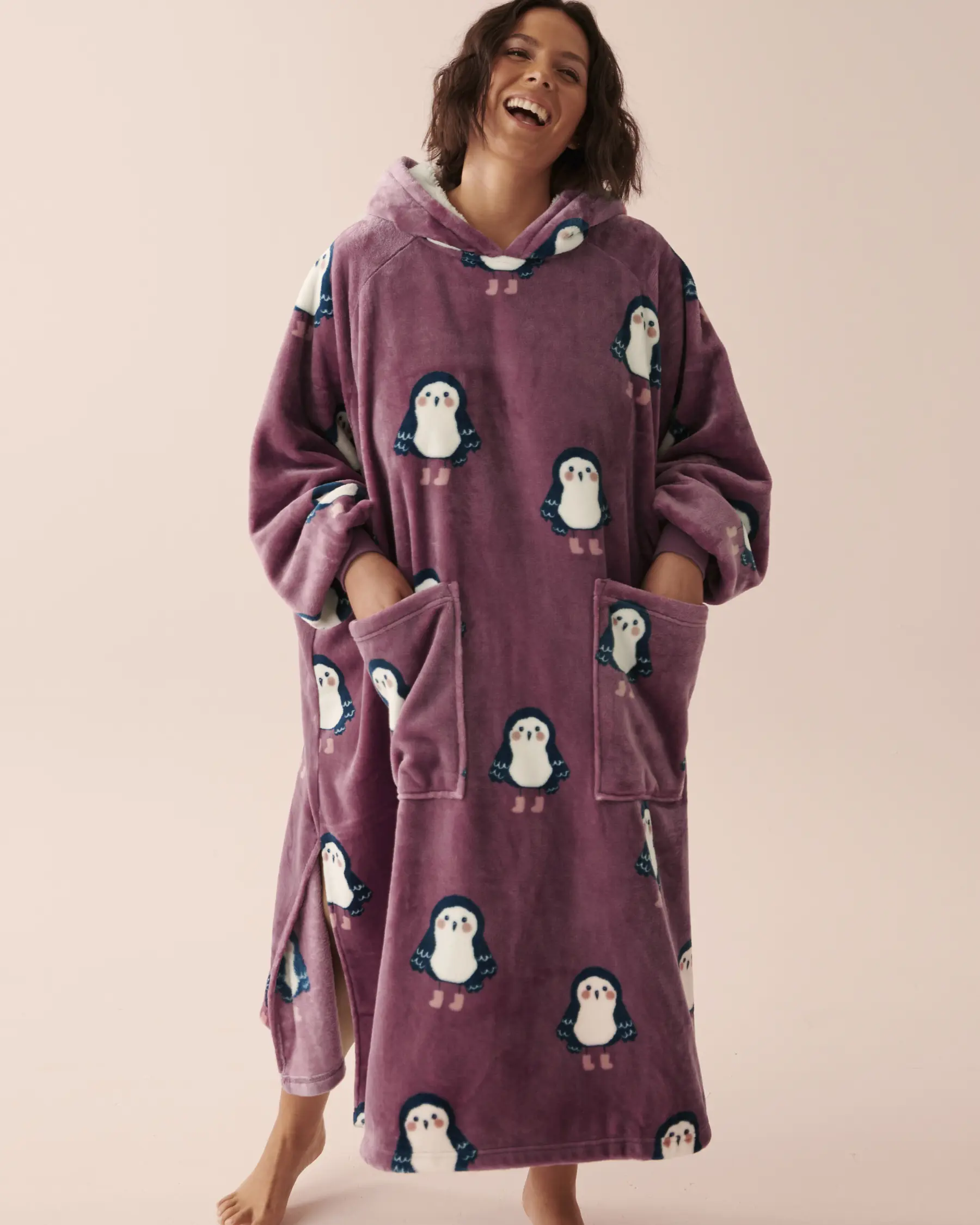 La Vie en Rose Night Owl Soft Plush Oversized Hoodie. 3