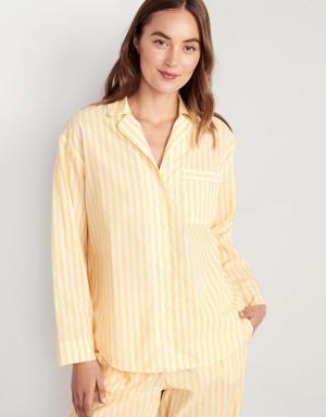 Matching Button-Down Pajama Top for Women yellow