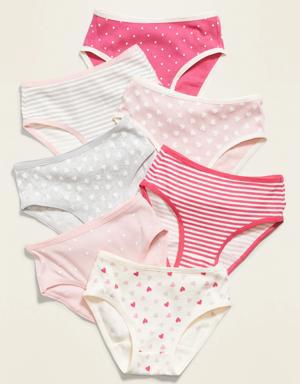 Patterned Underwear 7-Pack for Toddler Girls multi