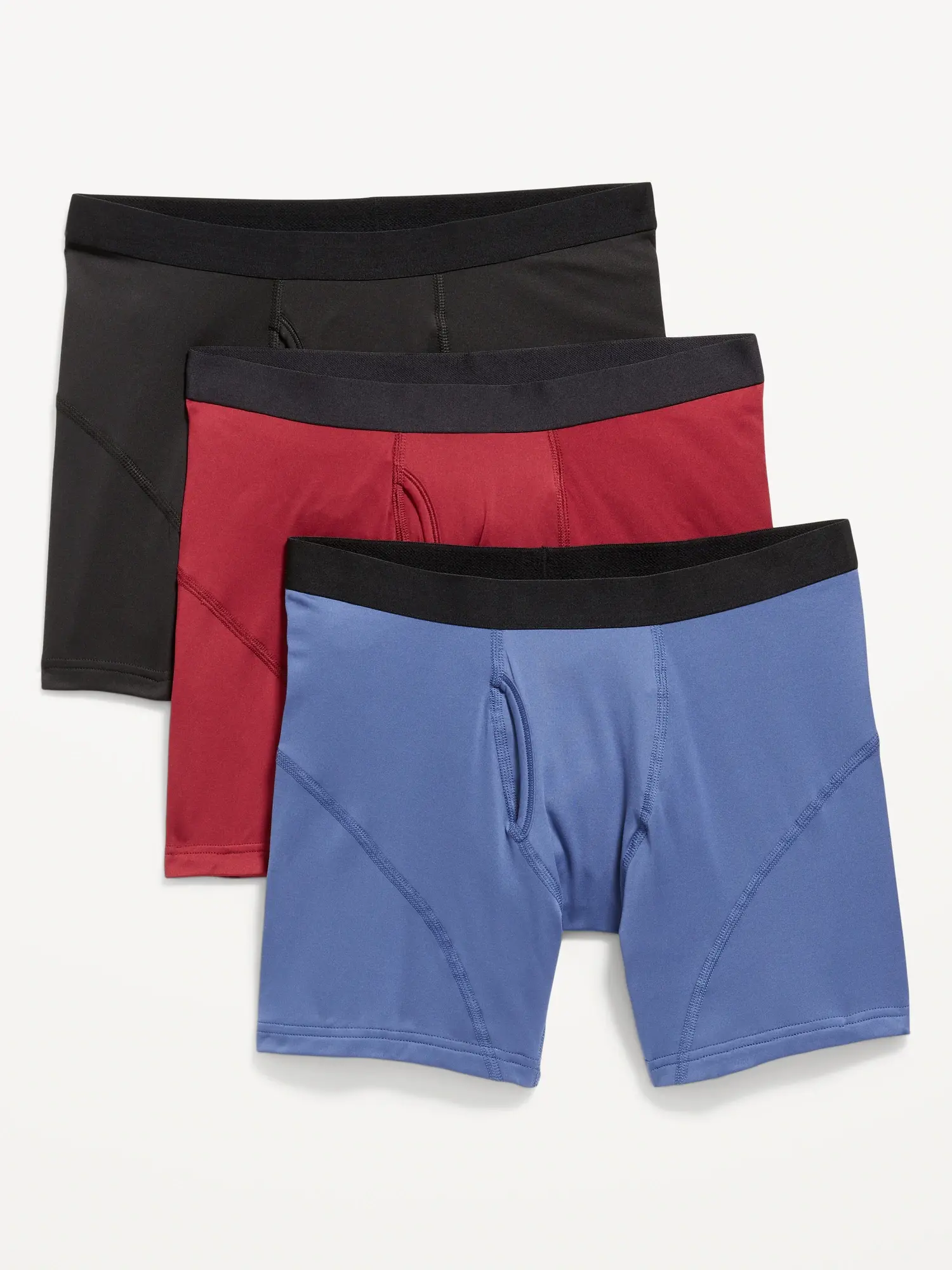 Old Navy Go-Dry Cool Performance Boxer-Briefs Underwear 3-Pack for Men -- 5-inch inseam multi. 1