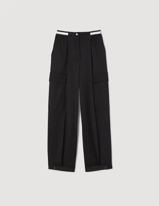 Sandro Wide-leg cargo pants Login to add to Wish list. 2