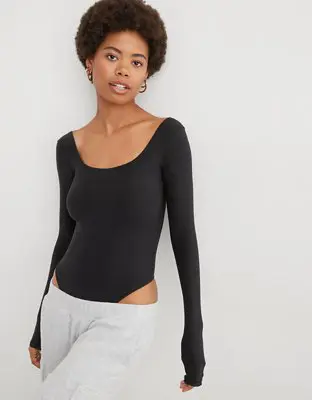 American Eagle SMOOTHEZ Long Sleeve Bodysuit. 1