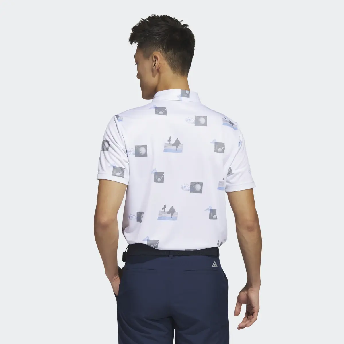 Adidas Allover-Print Golf Polo Shirt. 3