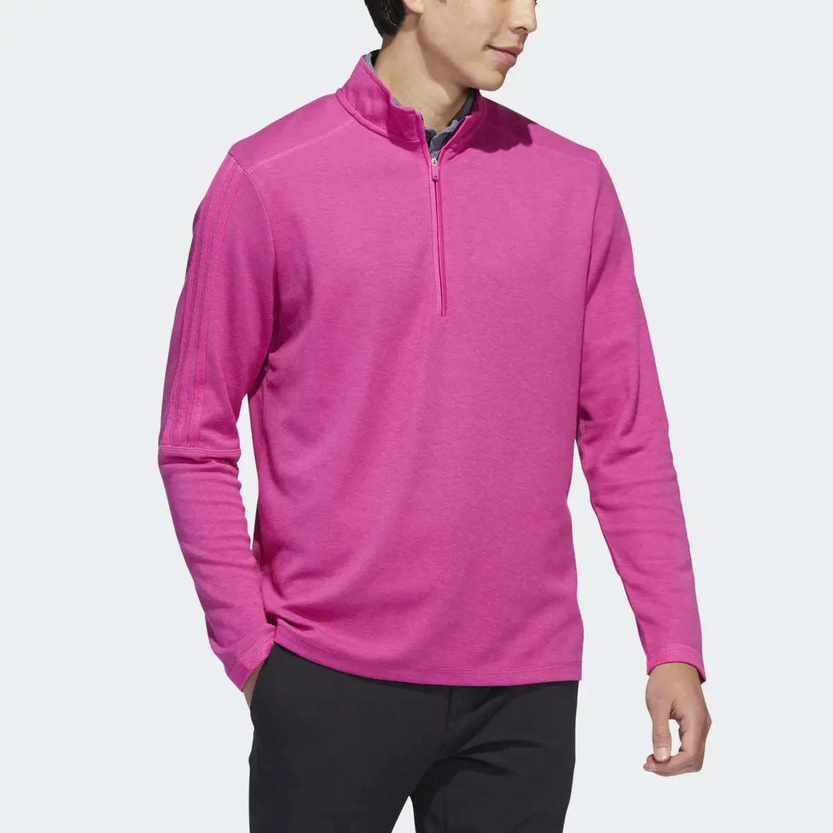 Adidas 3-Stripes Quarter-Zip Pullover. 1