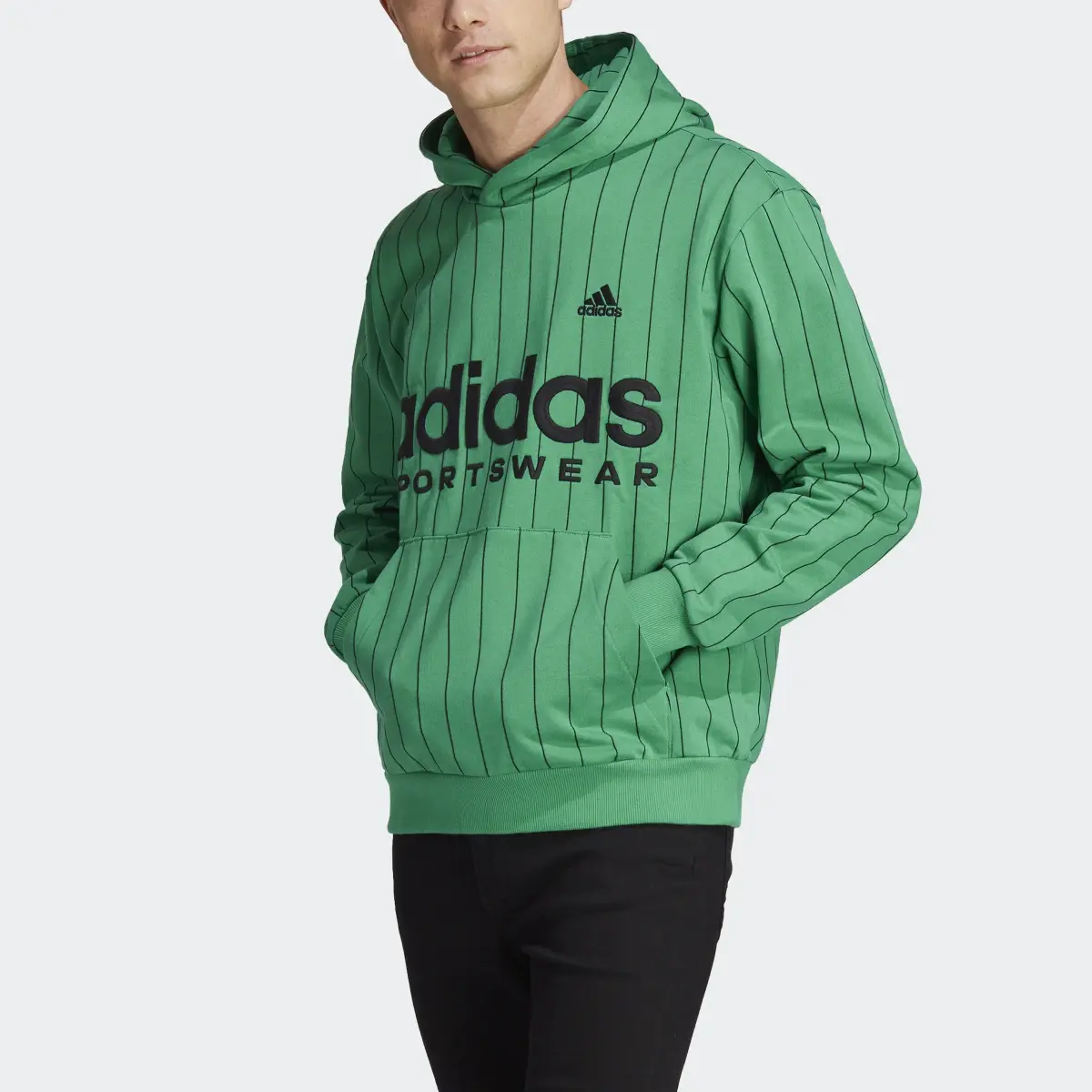 Adidas Camisola Listrada com Capuz em Fleece. 1