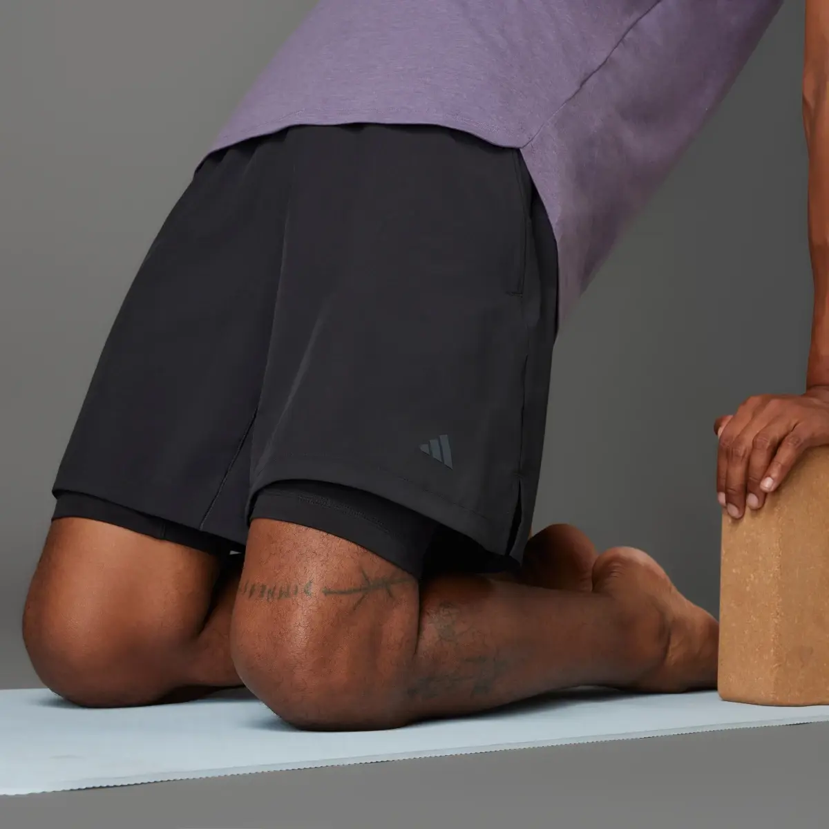 Adidas Yoga Premium Training Two-in-One Shorts. 1