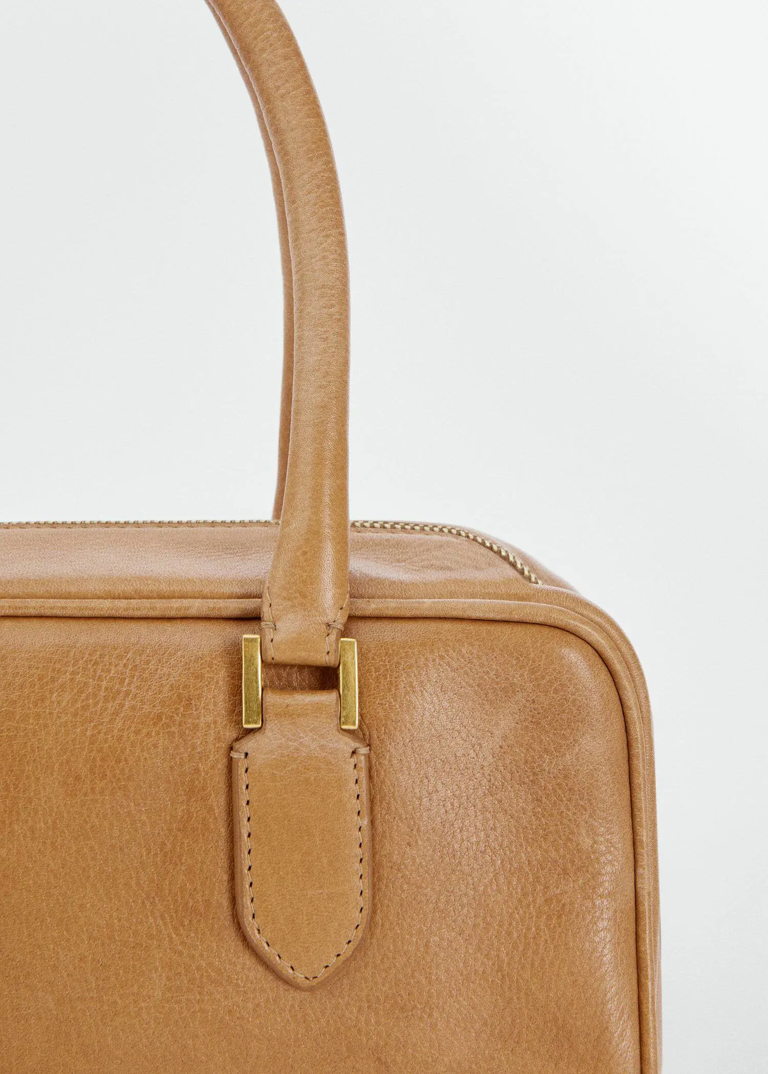 Mango Rectangular leather handbag. 3
