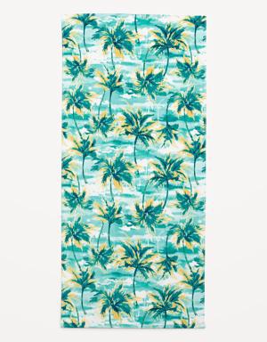 Printed Loop-Terry Beach Towel for the Family white