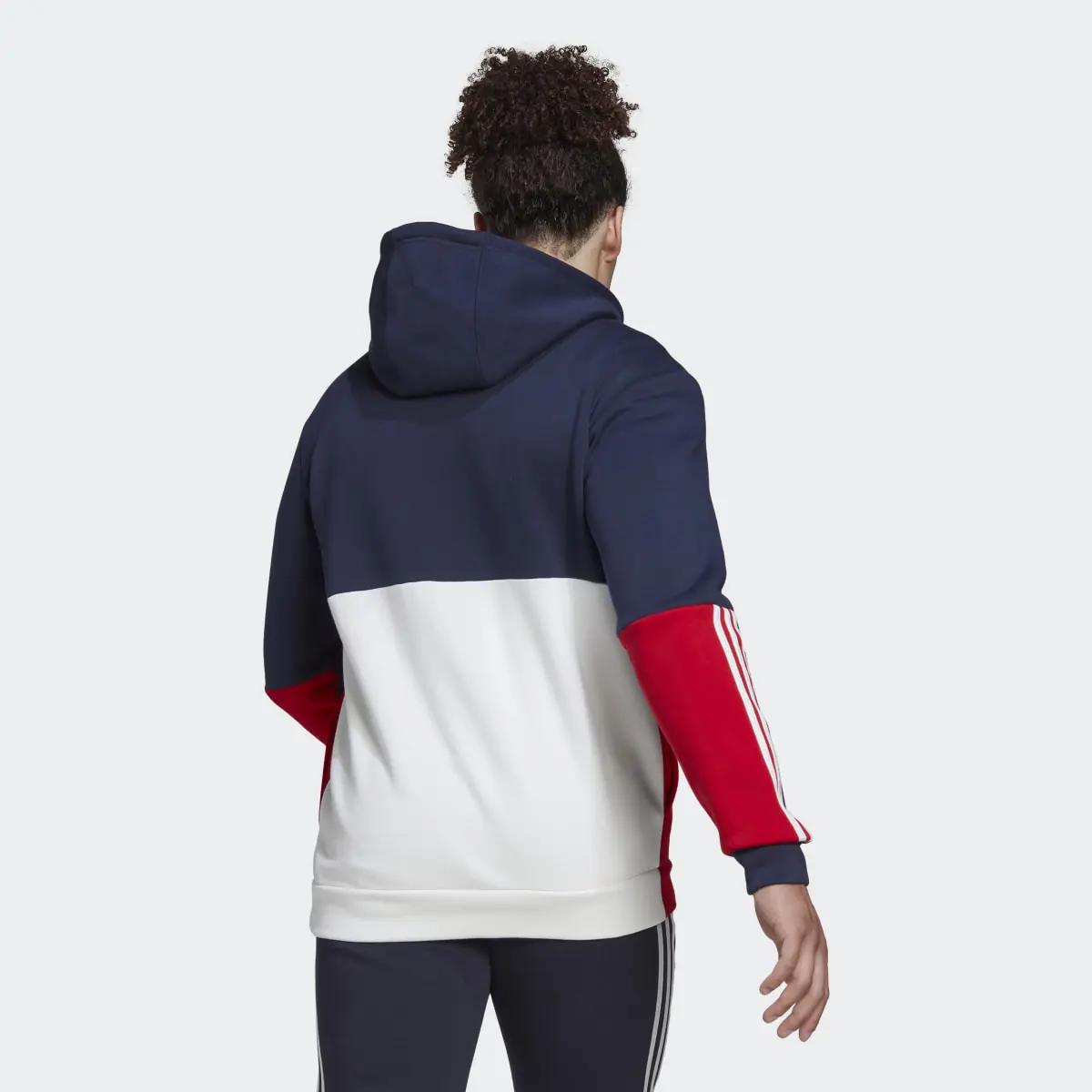 Adidas Essentials Colorblock Fleece Full-Zip Hoodie. 3