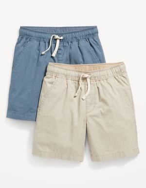 Old Navy 2-Pack Twill Non-Stretch Jogger Shorts for Boys (Above Knee) beige