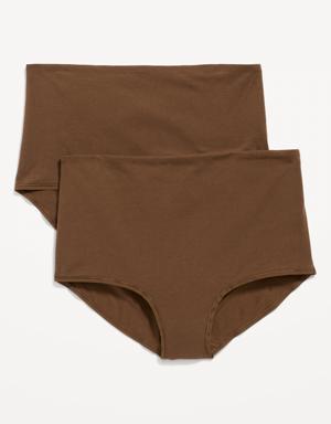 Old Navy Maternity 2-Pack Rollover-Waist Brief Underwear brown