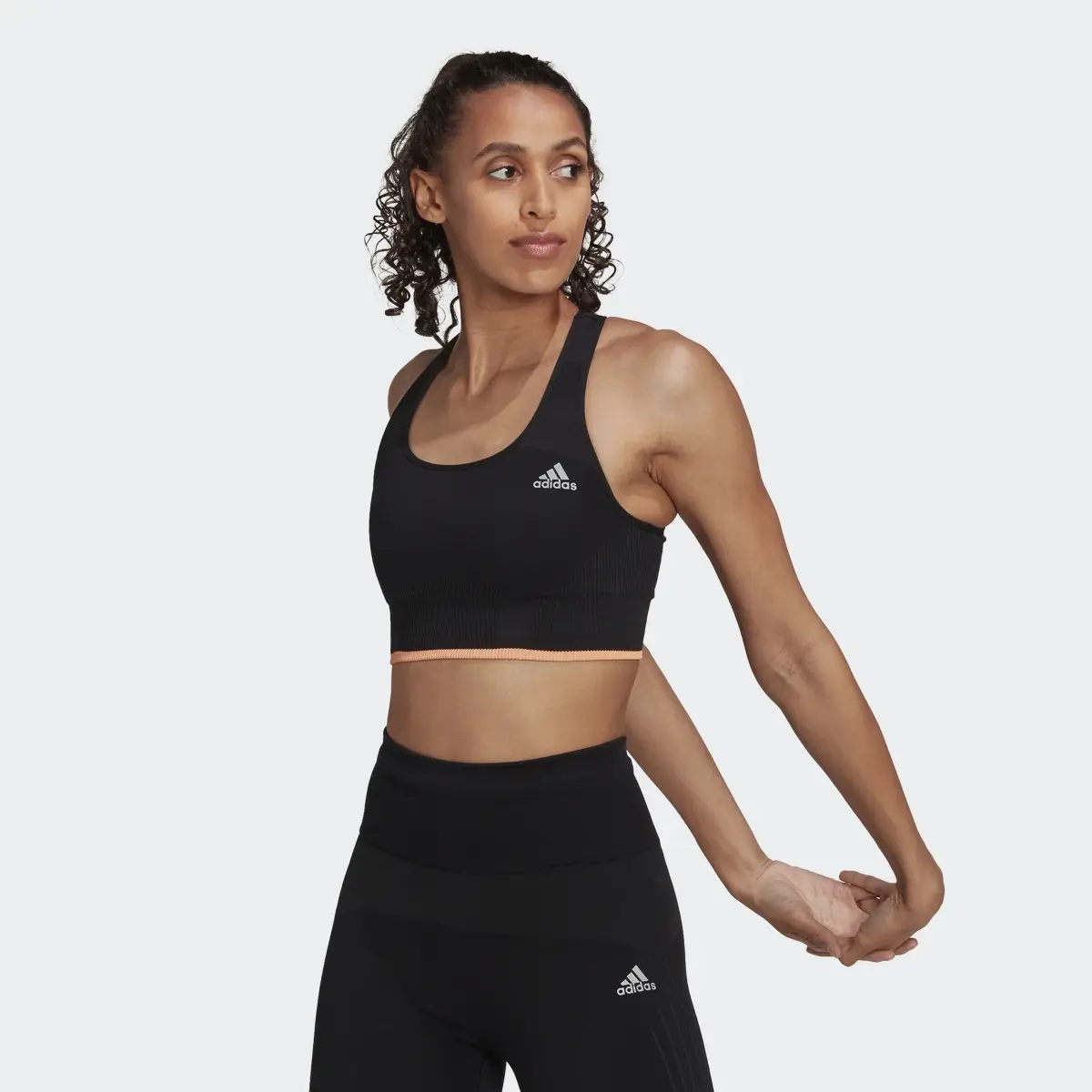 Adidas Running Medium-Support Seamless Merino Wool Bra. 2