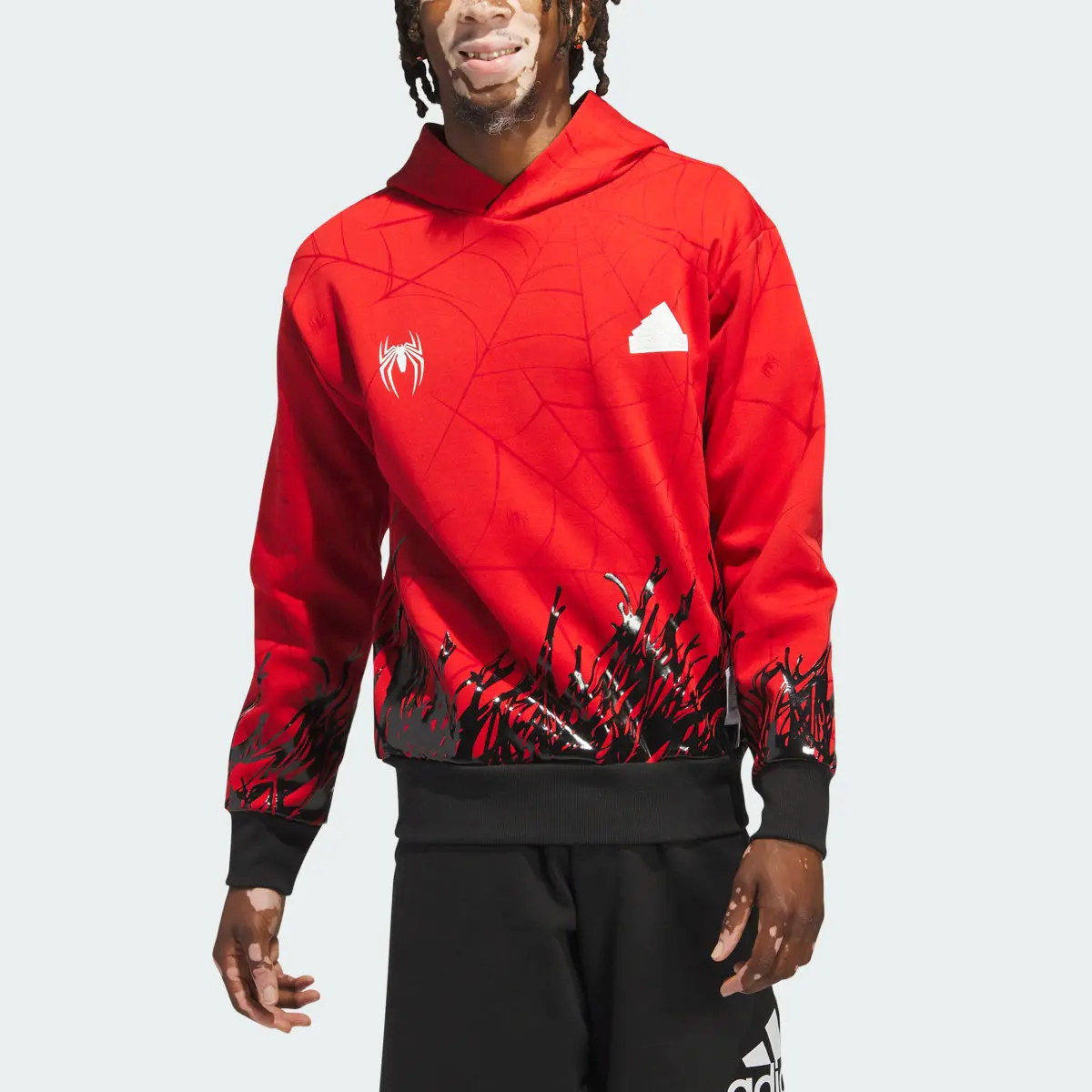 Adidas Future Icons Evolved Marvel Spider-Man Pullover Hoodie. 1