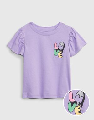 Gap Toddler 100% Organic Cotton Mix and Match Graphic T-Shirt purple