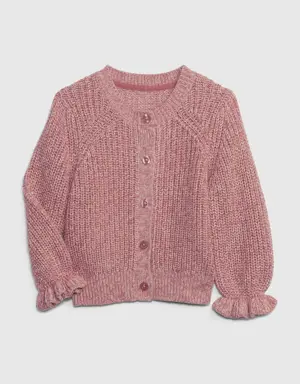 Toddler Shaker-Stitch Cardigan pink