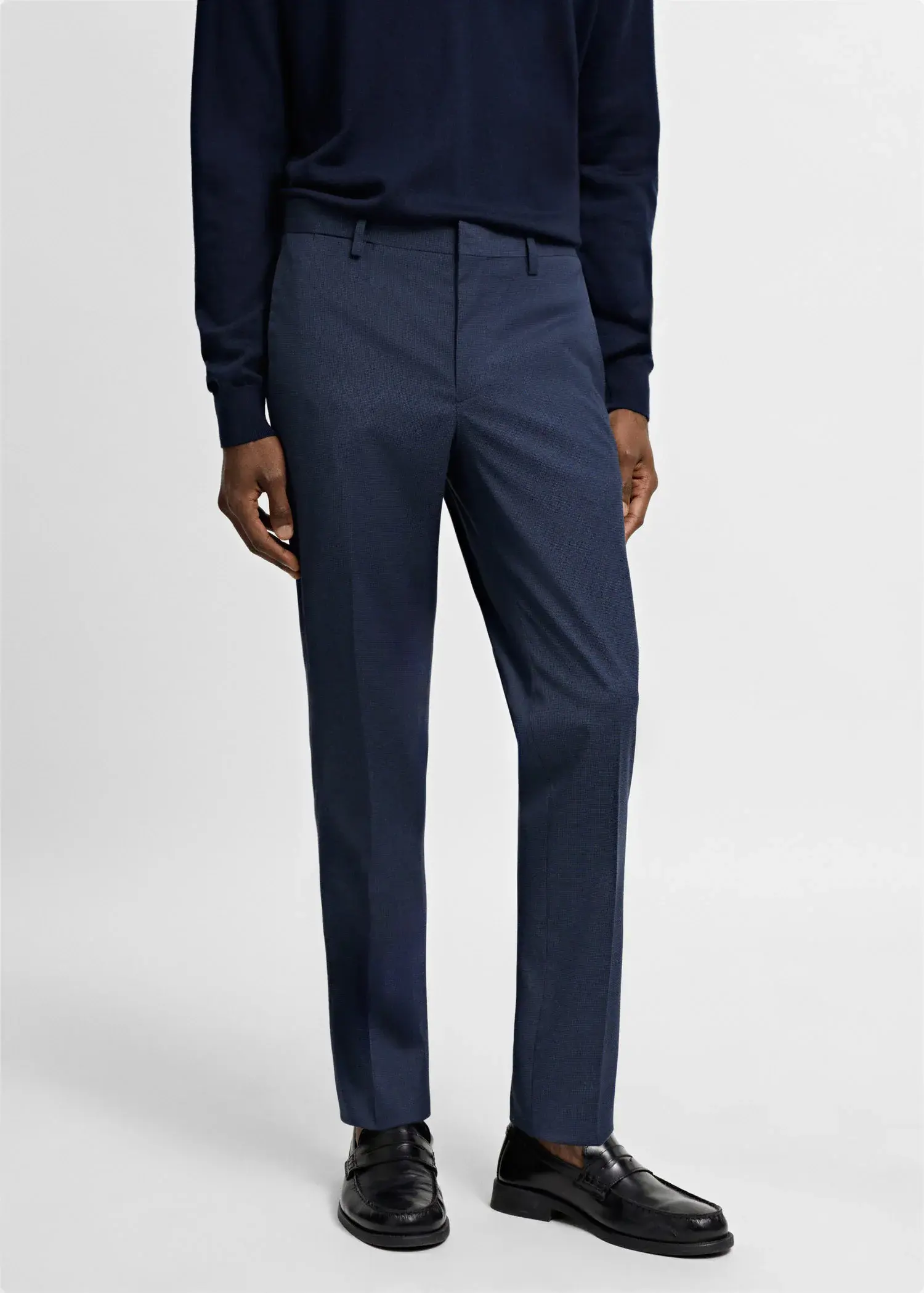Mango Super slim-fit printed suit trousers. 2