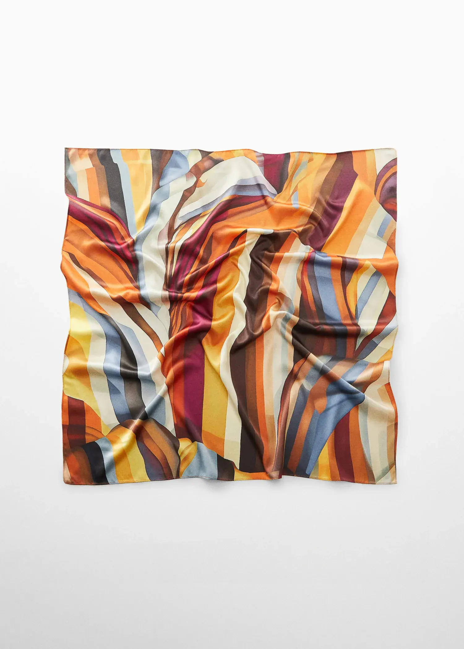 Mango Multi-colored striped scarf. 1