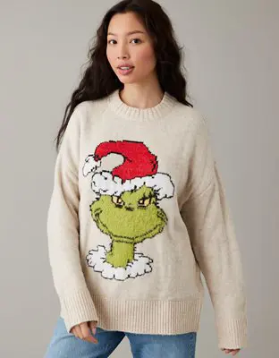 American Eagle Grinch Holiday Sweater. 1