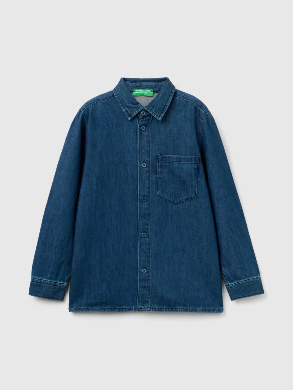 Benetton jean shirt with pocket. 1